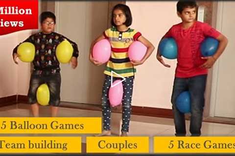 5 Balloon Games | 5 Race games for kids and adults | Team building | games for kids [2020]