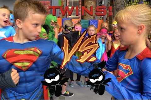 BOYS vs GIRLS! Super Birthday Bash! Twin Ninja Kidz!