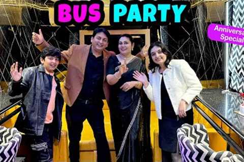 BUS PARTY | Papa Mummy ki Marriage Anniversary Celebration with Family | Aayu and Pihu Show